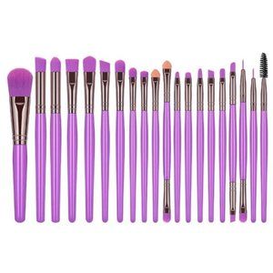 New 20pcs Professional Makeup Brush Set Purple